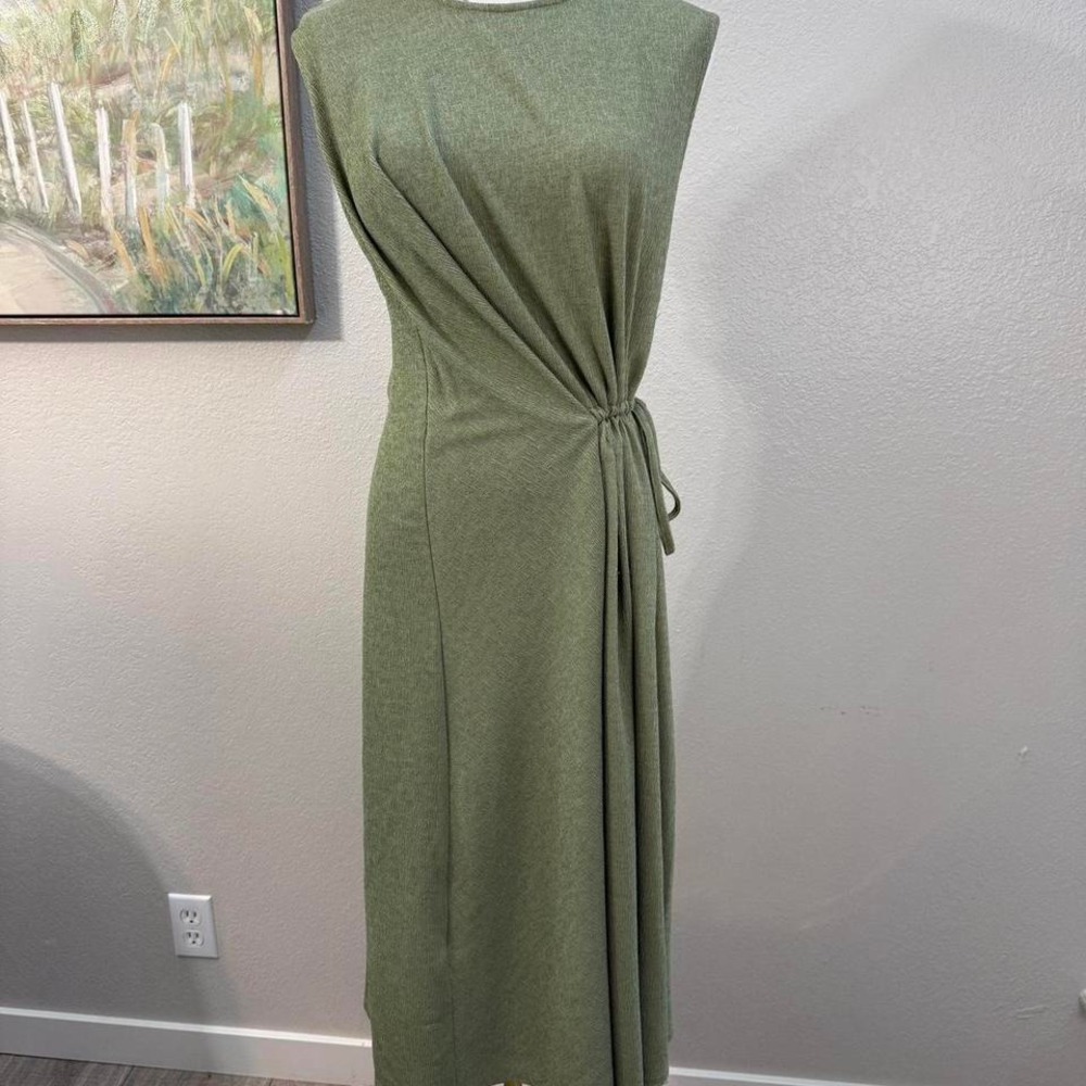 Maggy London Olive‎ Green Midi Dress – Size 8